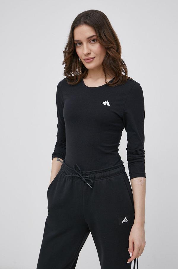Tričko s dlouhým rukávem adidas HD6747 dámský, černá barva
