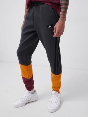 Kalhoty adidas Performance H39763 pánské, černá barva, vzorované