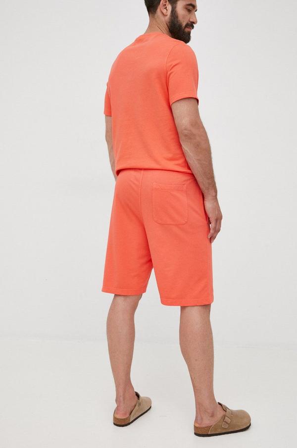 Bavlněné šortky Michael Kors pánské, oranžová barva