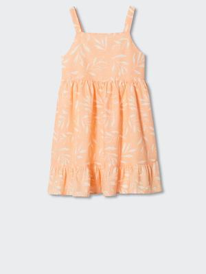 Dětské bavlněné šaty Mango Kids Coral červená barva, mini