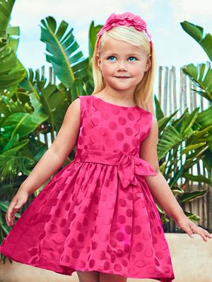 Dívčí šaty Mayoral růžová barva, mini, áčková