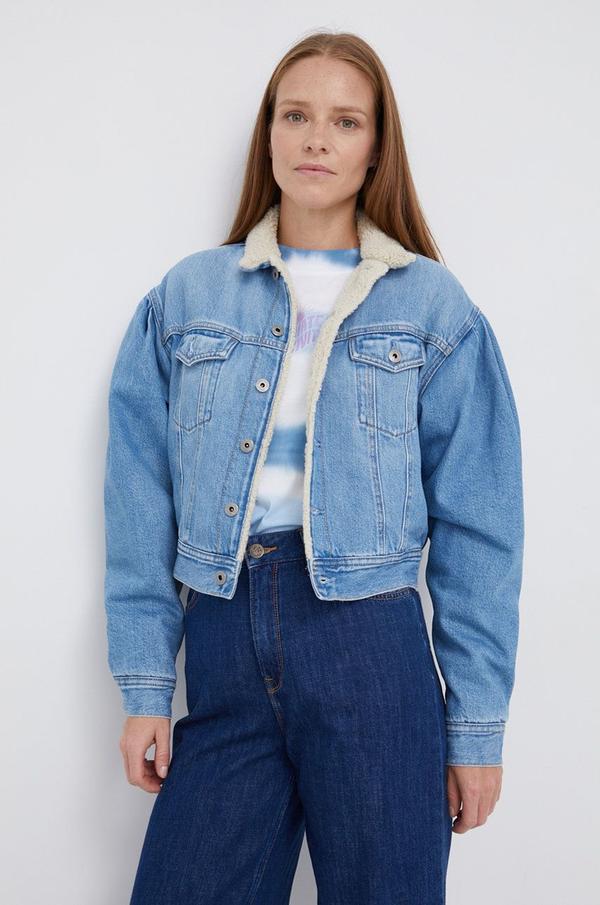 Džínová bunda Pepe Jeans dámská, přechodná, oversize