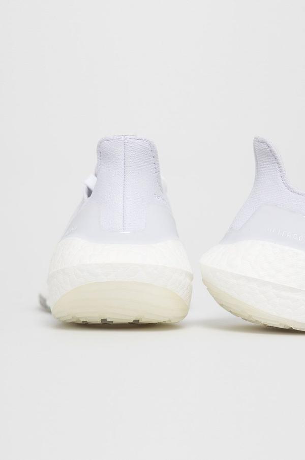 Boty adidas Performance FY0403 bílá barva, na plochém podpatku