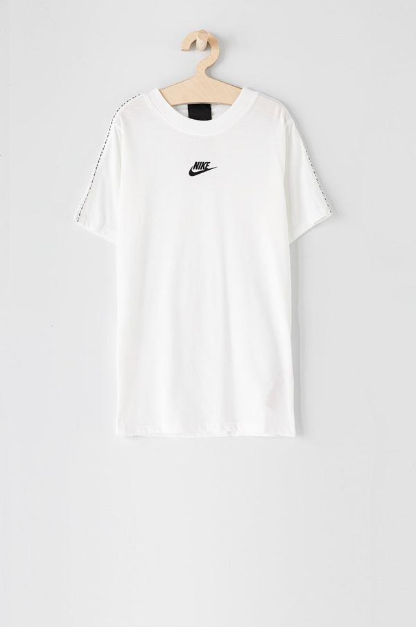 Dětské tričko Nike Kids bílá barva, hladké