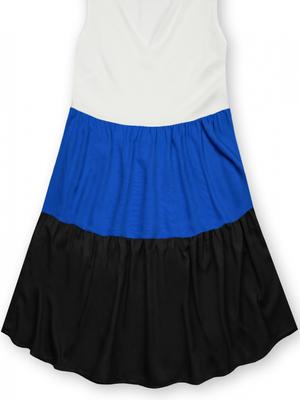 Letní šaty z viskózy bílá/modrá/černá