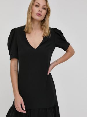 Šaty Silvian Heach černá barva, midi, jednoduchý