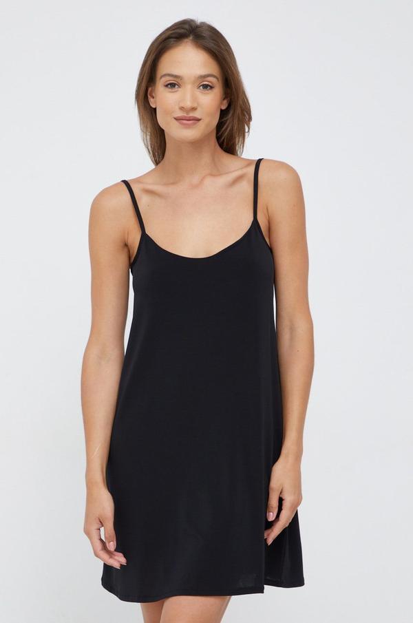 Plážové šaty Calvin Klein černá barva,