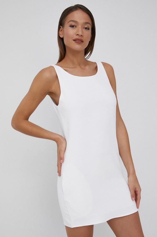 Šaty Calvin Klein bílá barva, mini, jednoduchý