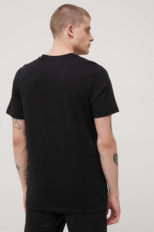 Bavlněné tričko adidas HE4837 černá barva, s potiskem