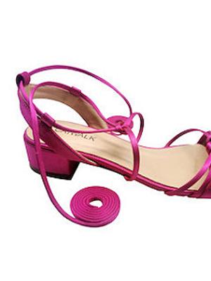 Růžové sandály na podpatku Catwalk