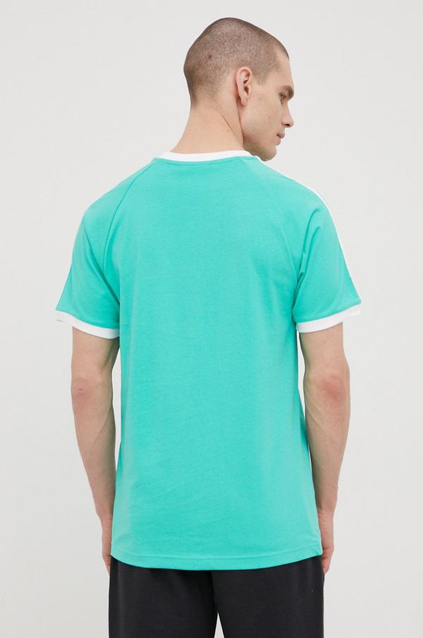 Bavlněné tričko adidas Originals Adicolor HE9549 zelená barva, s aplikací