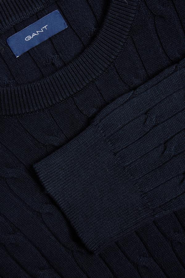 ŠATY GANT STRETCH COTTON CABLE DRESS modrá XL