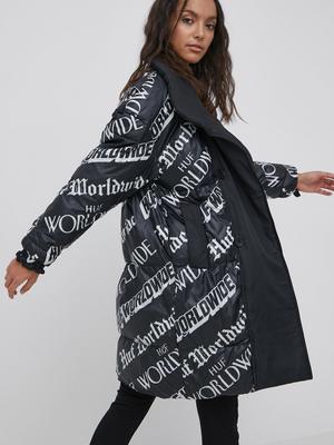 Oboustranná péřová bunda HUF dámská, černá barva, zimní