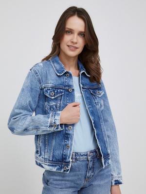 Džínová bunda Pepe Jeans Rose Jacket dámská, tmavomodrá barva, přechodná