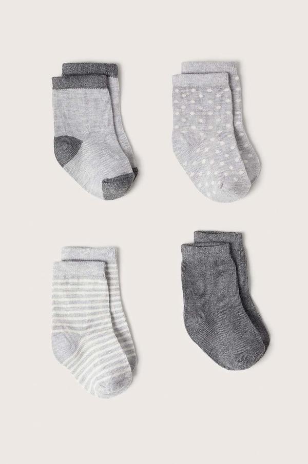 Dětské ponožky Mango Kids šedá barva