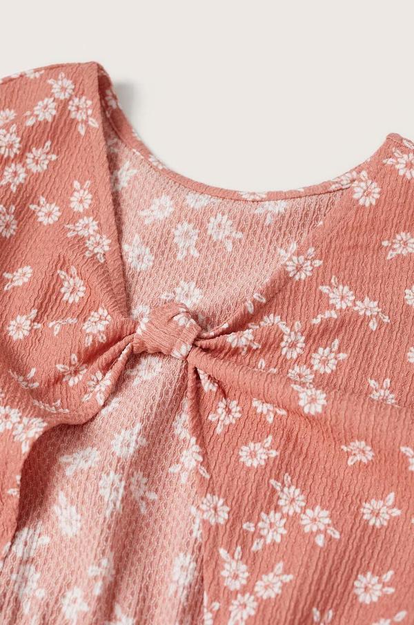 Dívčí šaty Mango Kids Triangle růžová barva, mini, jednoduchý