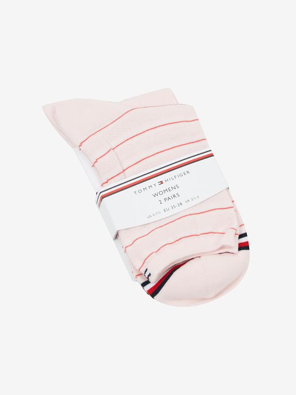 Tommy Hilfiger Short Sock Preppy Ponožky 2 páry Růžová