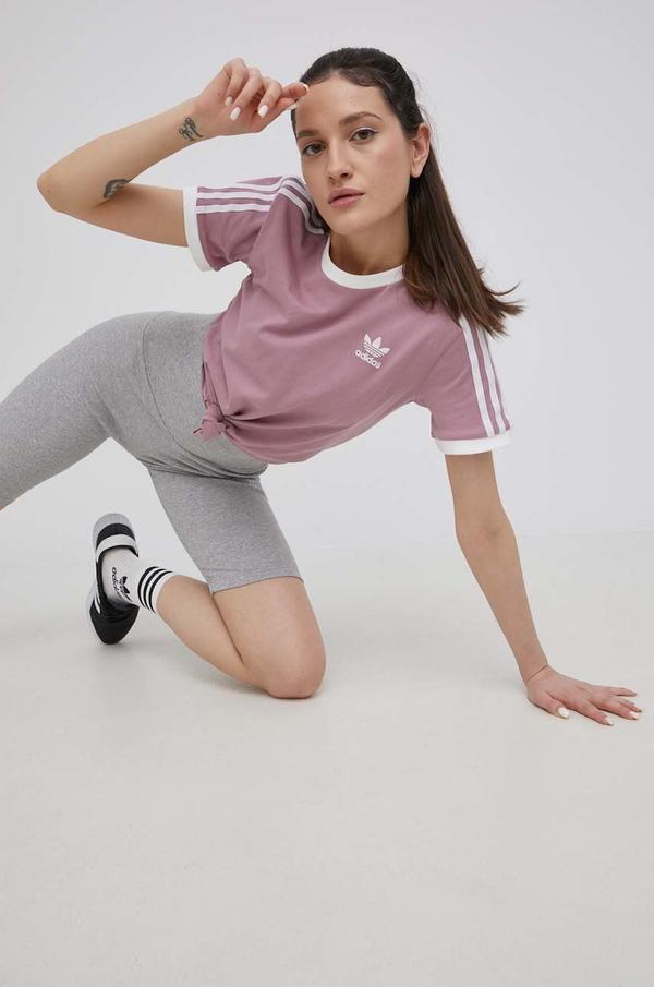 Tričko adidas Originals Adicolor dámský, fialová barva