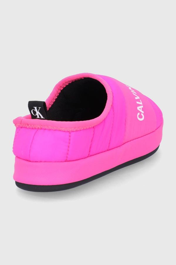 Pantofle Calvin Klein Jeans růžová barva