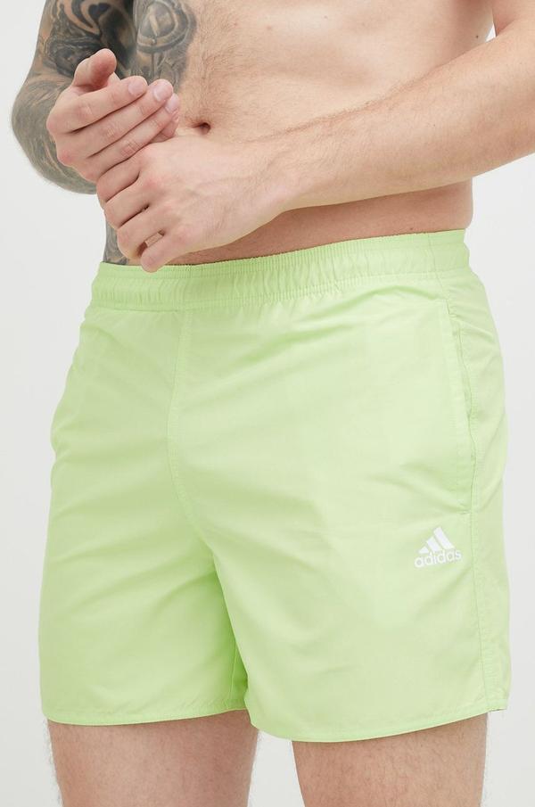 Plavkové šortky adidas Performance Solid zelená barva