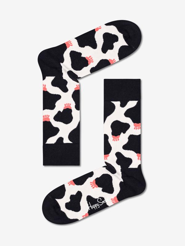 Happy Socks Cowzy Ponožky Černá Bílá