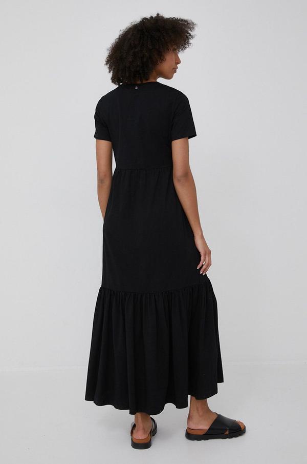 Šaty XT Studio černá barva, maxi, jednoduchý