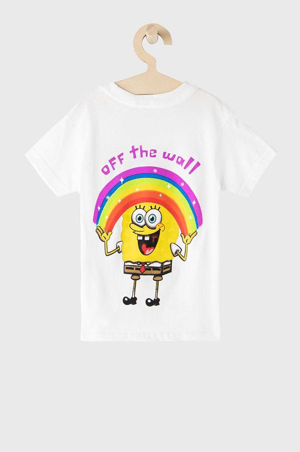 Dětské tričko Vans x Spongebob bílá barva, s potiskem