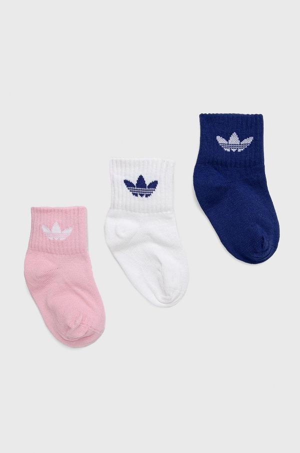 Dětské ponožky adidas Originals HC9596 růžová barva