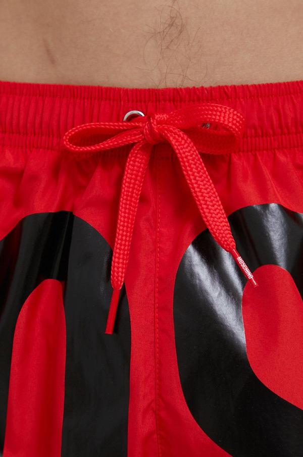 Plavkové šortky Moschino Underwear červená barva