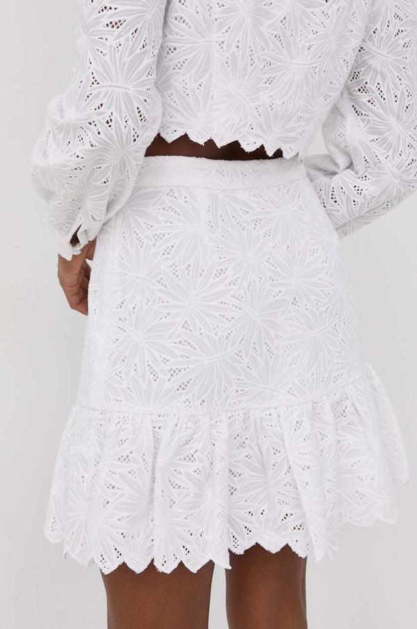 Bavlněná sukně MICHAEL Michael Kors bílá barva, mini, áčková