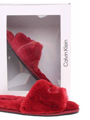 Dámské domácí pantofle Calvin Klein HW0HW00634 XB8 red currant 38