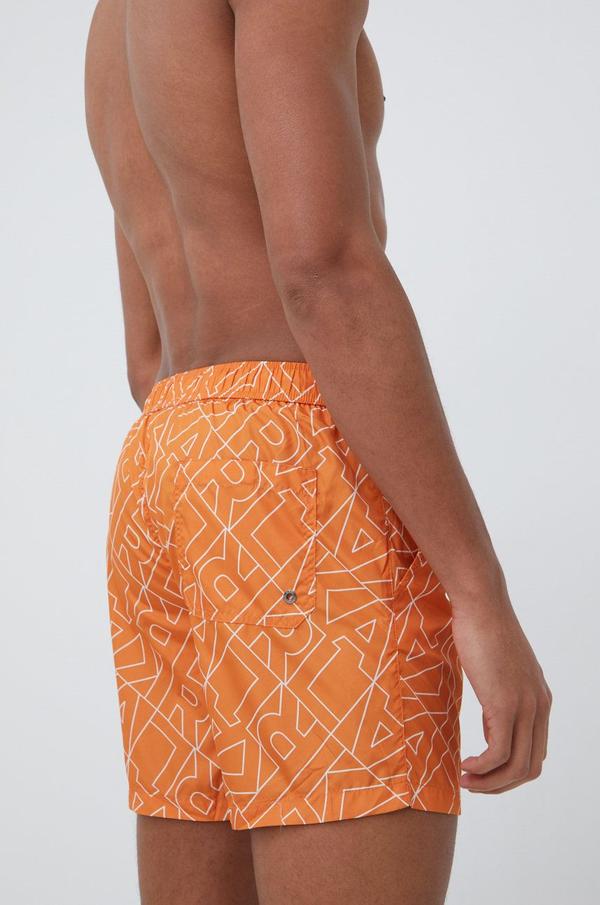 Plavkové šortky Karl Lagerfeld oranžová barva