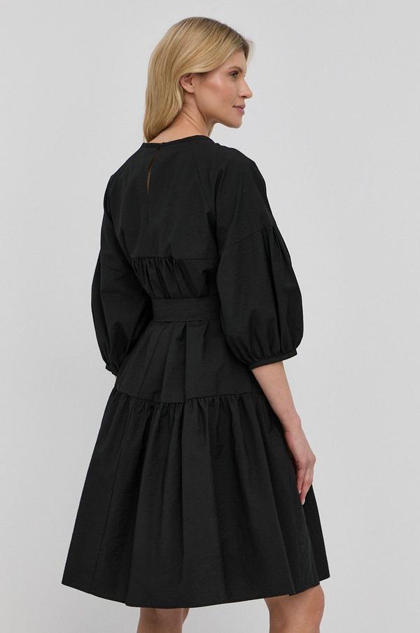 Šaty Weekend Max Mara černá barva, mini, áčková