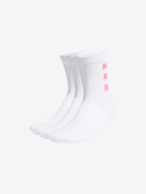 adidas Performance 3-Stripes HC Crew Ponožky 3 páry Bílá
