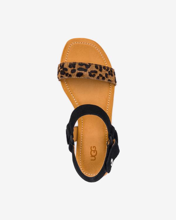 UGG Rynell Leopard Sandále Černá Hnědá