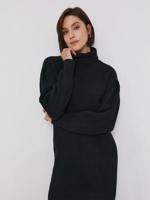 Šaty Armani Exchange černá barva, mini, jednoduché