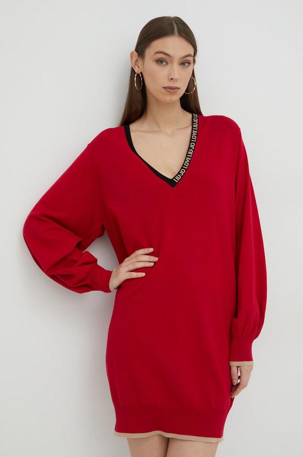 Šaty Liu Jo červená barva, mini