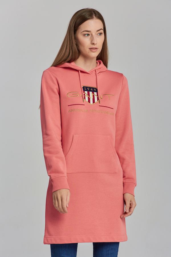 ŠATY GANT ARCHIVE SHIELD HOODIE DRESS růžová XL