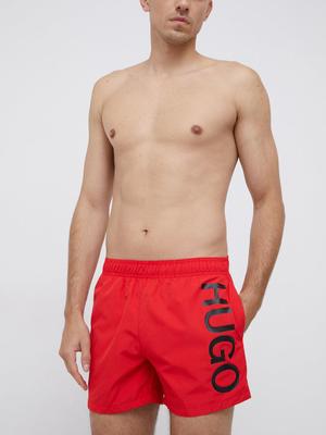 Plavkové šortky Hugo červená barva