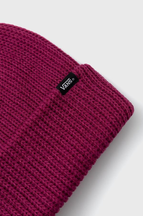 Čepice Vans růžová barva, z tenké pleteniny