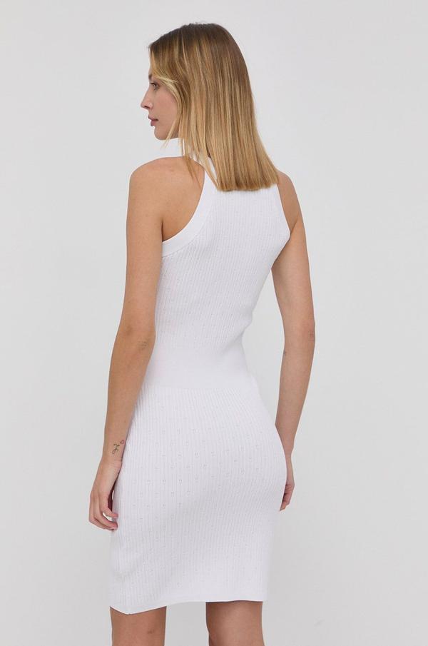 Šaty Silvian Heach bílá barva, mini, přiléhavá