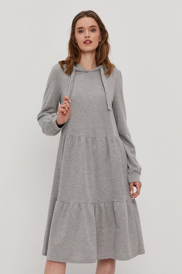 Šaty Jacqueline de Yong šedá barva, mini, áčkové