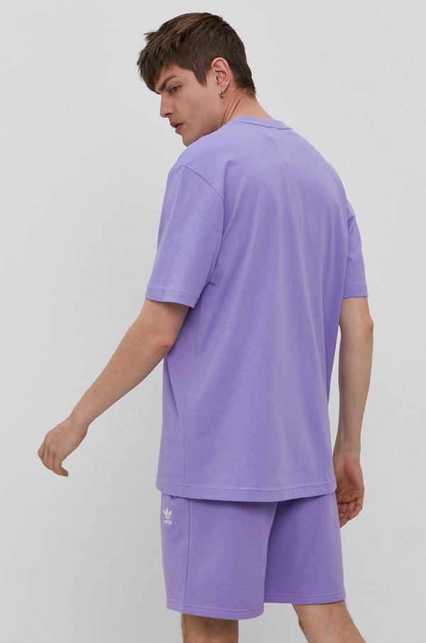 Tričko adidas Originals GN2375 pánské, fialová barva, s potiskem