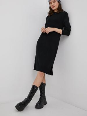 Šaty Vila černá barva, mini, jednoduché
