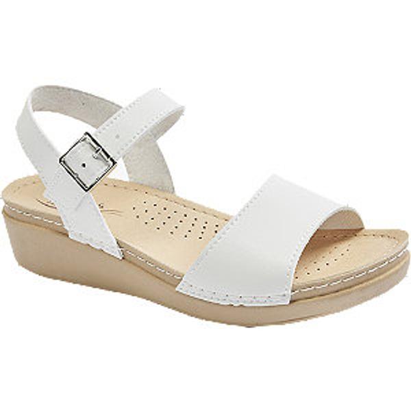 Bílé komfortní sandály na platformě Medicus