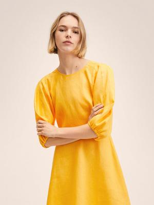 Šaty Mango Filipa žlutá barva, mini