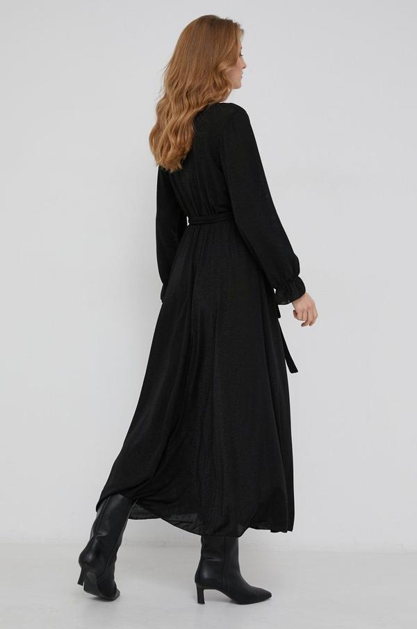 Šaty Answear Lab černá barva, maxi, áčkové