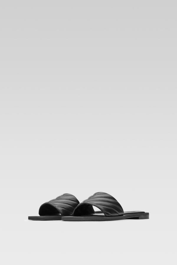 Pantofle Gino Rossi S165 Přírodní kůže (useň) - Lícová