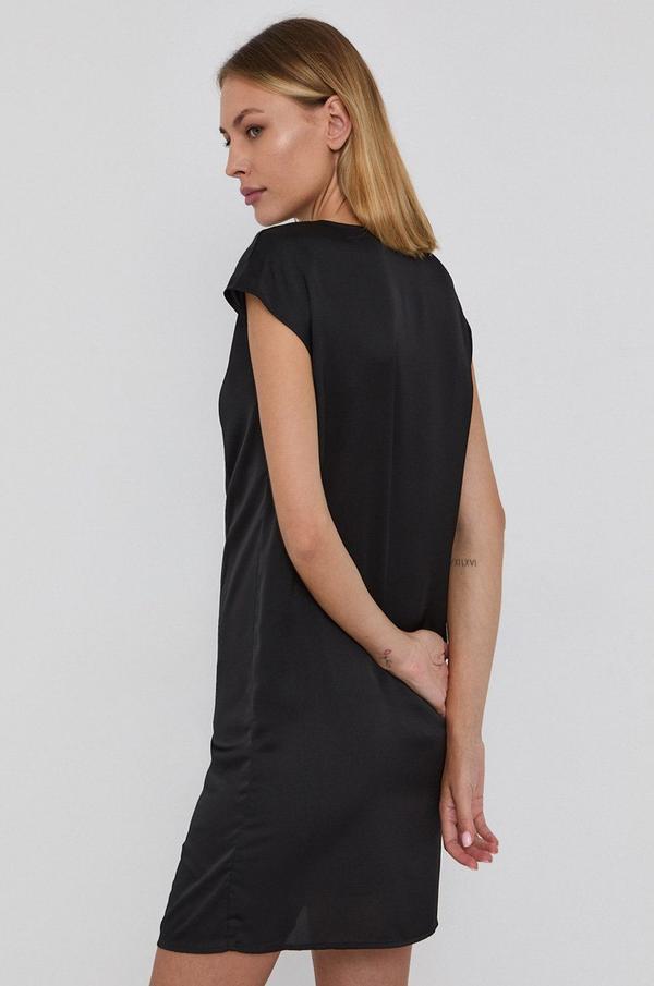 Šaty Sisley černá barva, mini, jednoduché