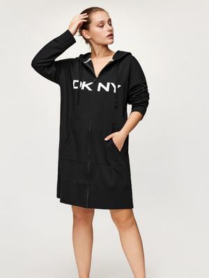 Mikinové šaty  Make Your Move černé S DKNY